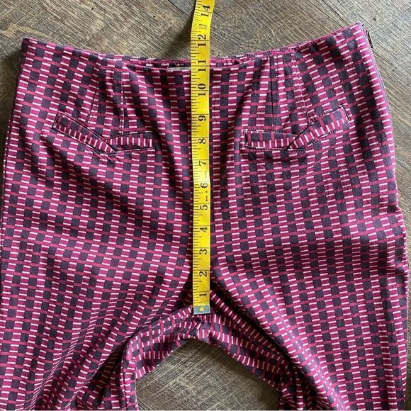 Anthropologie Essential Slim Pant Stretch High Rise Purple Pink 8 Boho - Picture 11 of 14